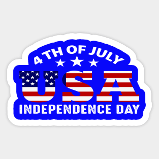 4th of July 1776  American independence day design Sticker